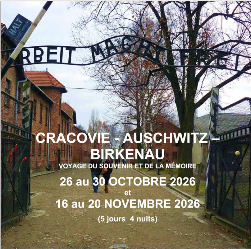 Flyer voyage Auschwitz Birkenau 2026